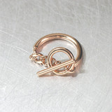 Rose Gold O Ring Buckle Knot Ring Sterling Silver from kellinsilver.com