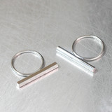 Flat OR Round Sterling Silver Bar Ring from kellinsilver.com