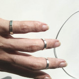 3mm Wide Sterling Silver Midi Ring Cuff from kellinsilver.com
