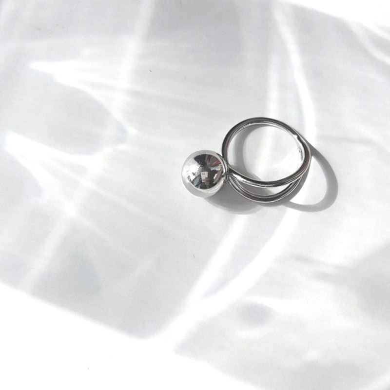 Unbalance Ball Ring Sterling Silver from kellinsilver.com