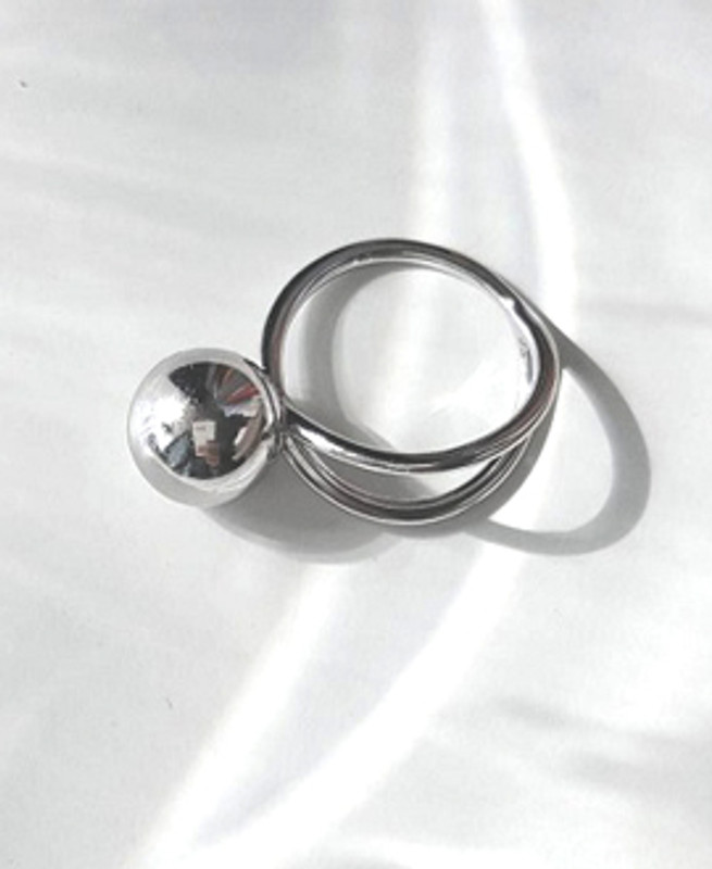 Unbalance Ball Ring Sterling Silver from kellinsilver.com