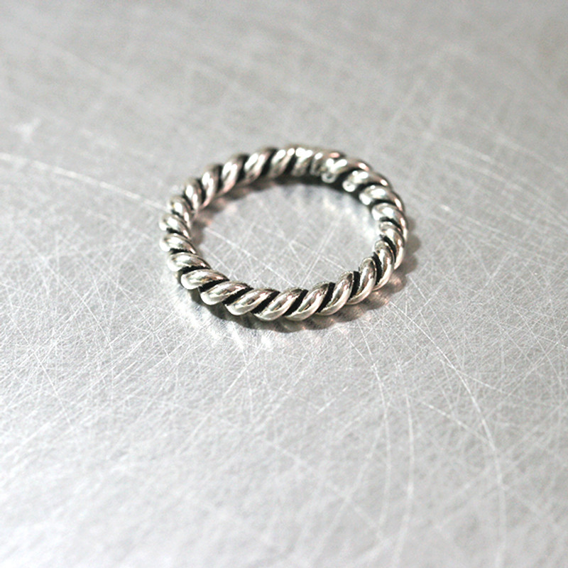 Oxidized Twist Band Ring Sterling Silver from kellinsilver.com