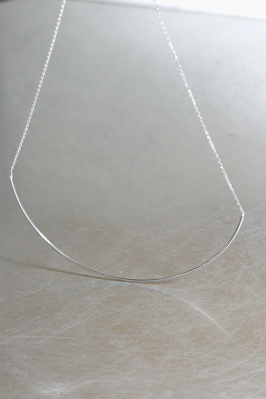 15cm bic curve bar necklace sterling silver from kellinsilver.com