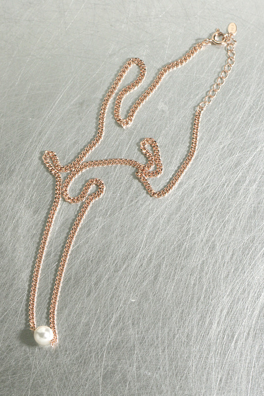 Swarovski Pearl Rose Gold Chain Necklace Sterling Silver from kellinsilver.com