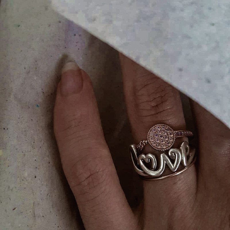 Sterling Silver Love Script Ring on kellinsilver.com