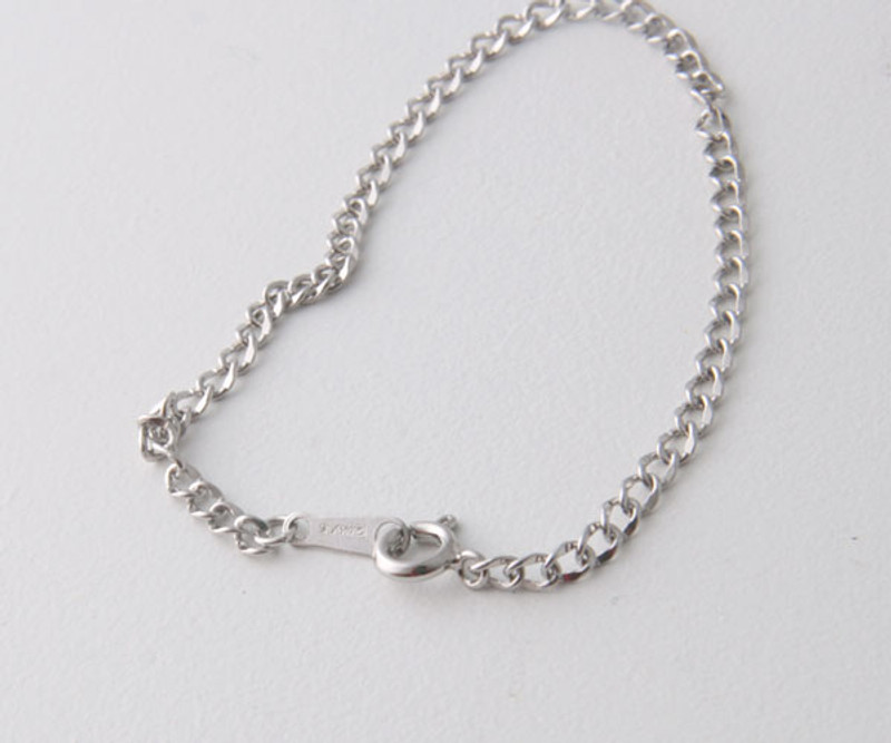 Simple Cable Chain Bracelet Sterling Silver