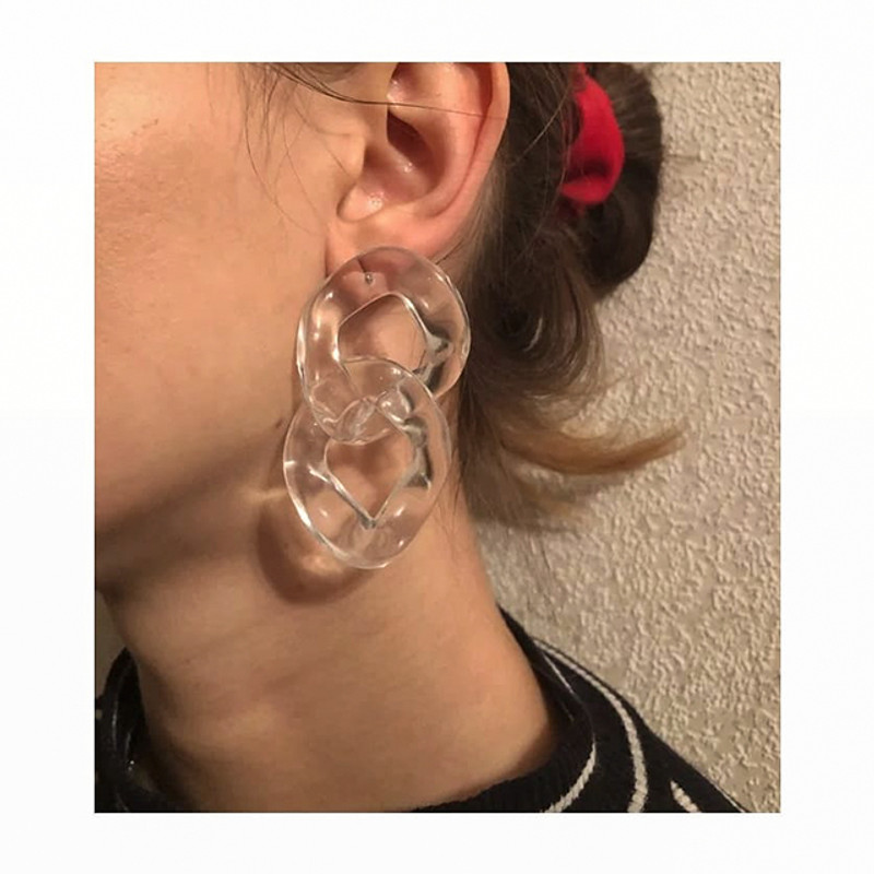 Clear Acrylic Cable Earrings from kellinsilver.com
