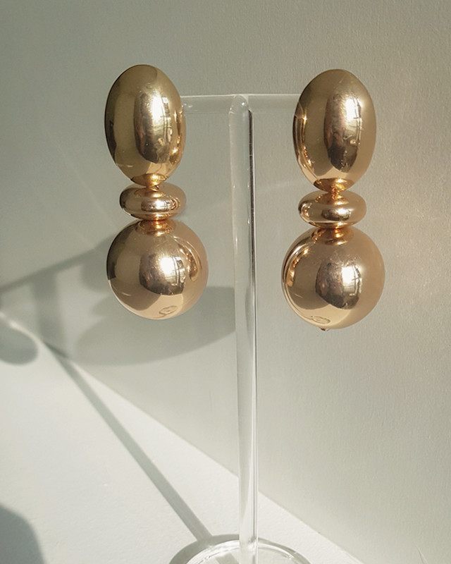 Golden Sadie Ball Earrings from kellinsilver.com