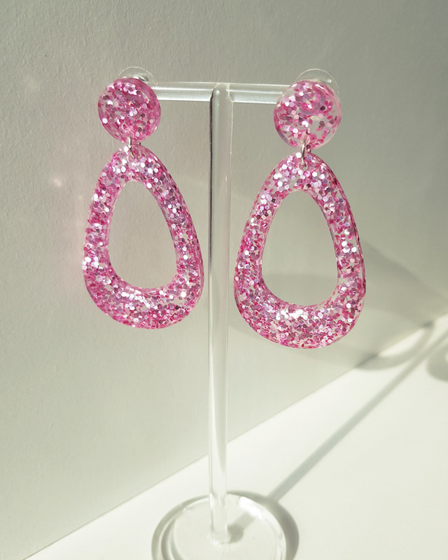 Electric Drop Earrings in Pink from kellinsilver.com