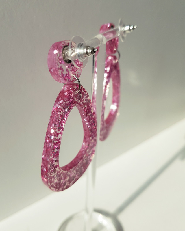 Electric Drop Earrings in Pink from kellinsilver.com