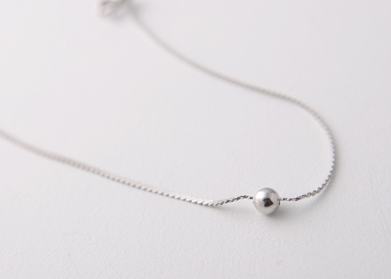 Sterling Silver Simple Ball Bracelet 