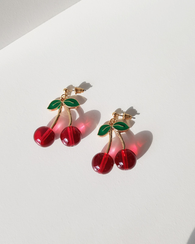 Cute Cherry Earrings on kellinsilver.com
