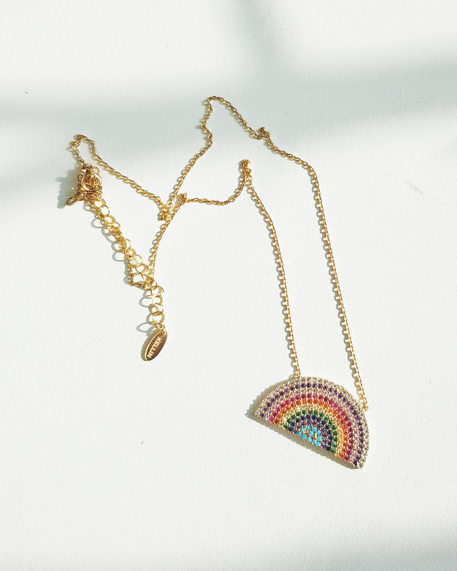 Kellin Rainbow Necklace in Stering Silver on kellinsilver.com