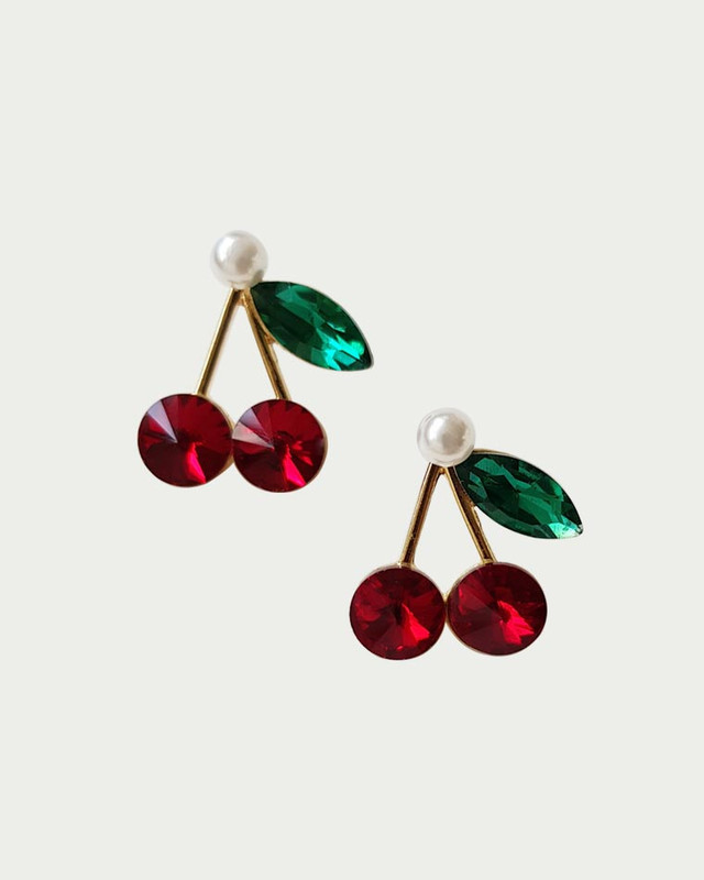 Cherry and Pearl Earrings on kellinsilver.com