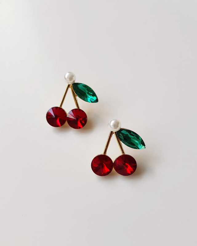 Cherry and Pearl Earrings on kellinsilver.com