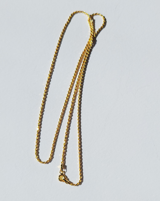 2mm Gold Italy Rope Chain Necklace in Sterling Silver on kellinsilver.com