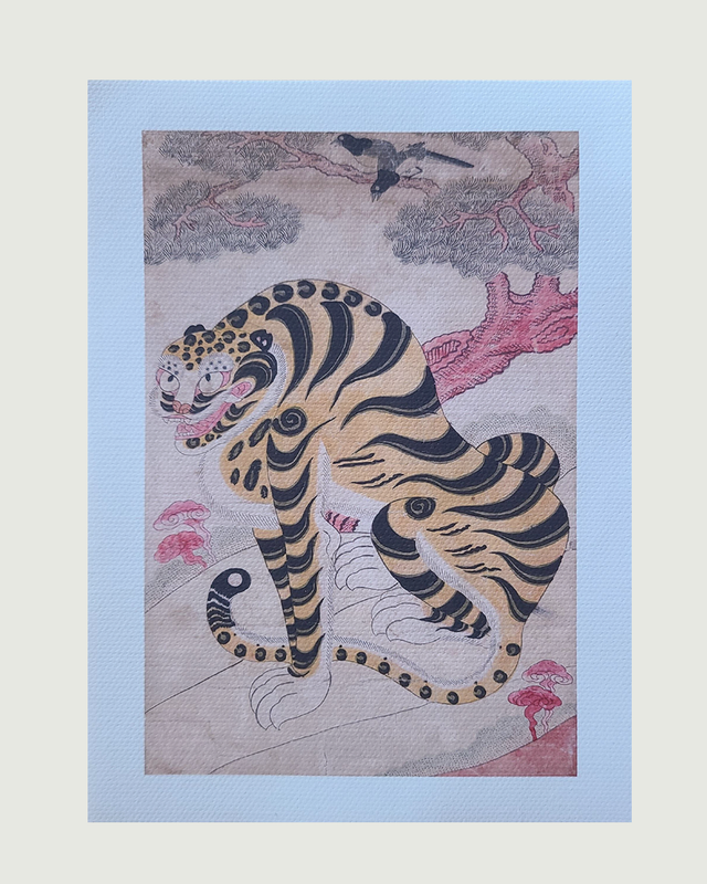 Korean 19th Century  Hojakdo Tiger Magpie Poster Print : Kpop Demon Hunters