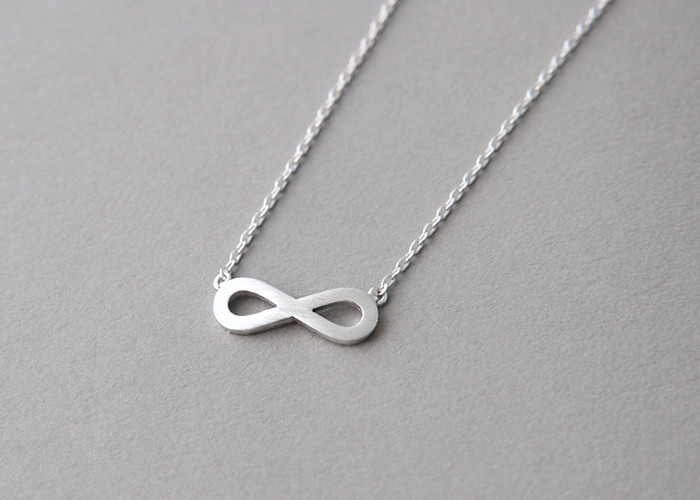 Surface Silver Infinity Necklace