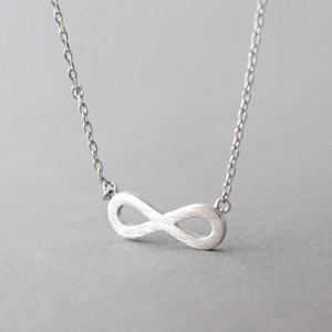 Surface Silver Infinity Necklace