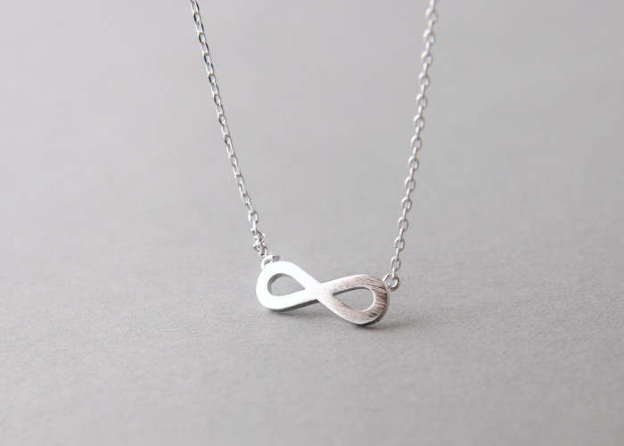 Surface Silver Infinity Necklace