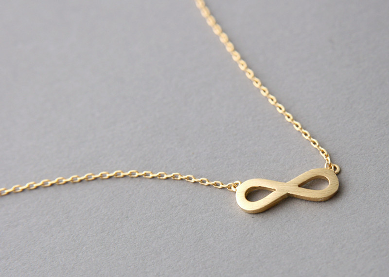 Surface Gold Infinity Necklace