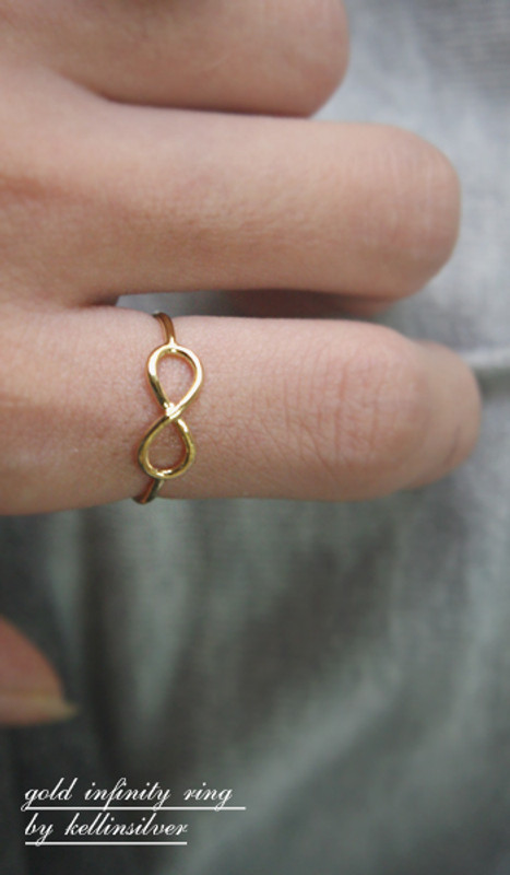 Yellow Gold Infinity Ring