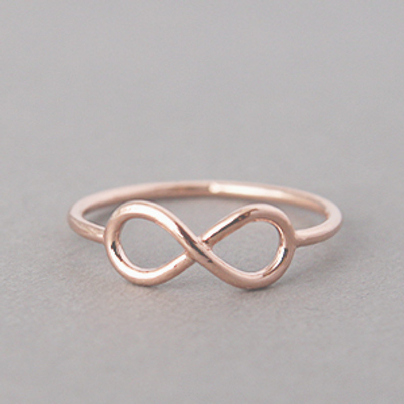 Rose Gold Infinity Ring - kellinsilver.com