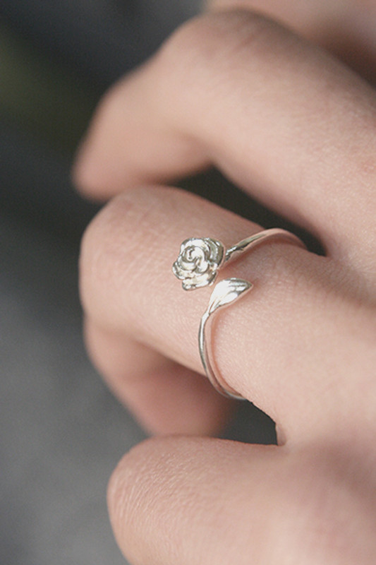 Sterling Silver Rose Ring Wrap from kellinsilver.com