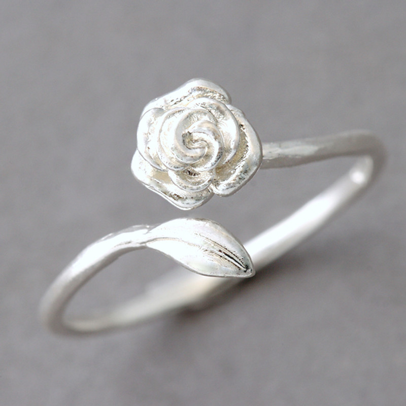 Sterling Silver Rose Ring Wrap from kellinsilver.com