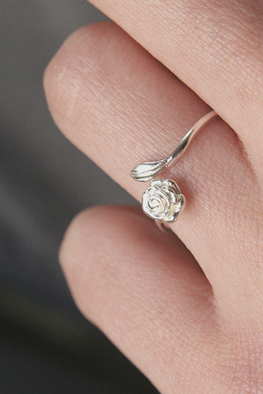 Sterling Silver Rose Ring Wrap from kellinsilver.com