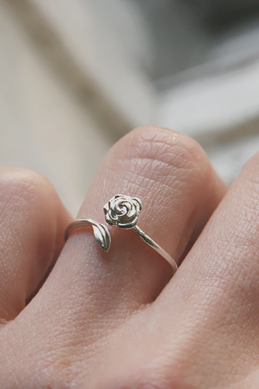 Sterling Silver Rose Ring Wrap from kellinsilver.com