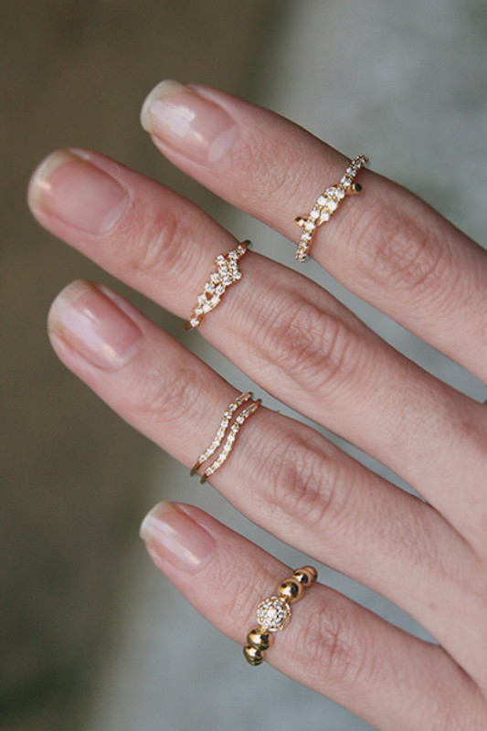 CZ Gold Knot Midi Ring from kellinsilver.com