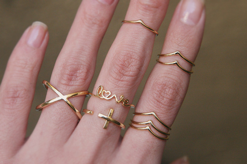 Geometric Infinity Ring Gold from kellinsilver.com