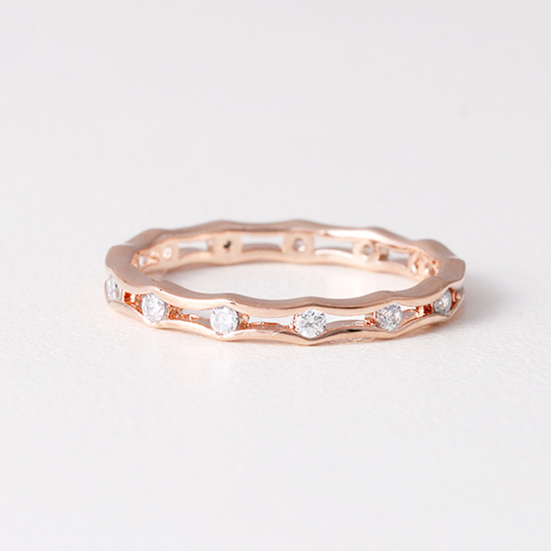 Edge Eternity Ring Rose Gold from kellinsilver.com