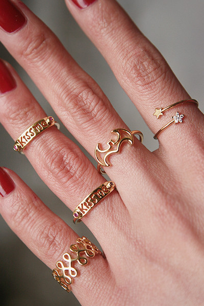 Cute Star Wrap Ring Gold from kellinsilver.com