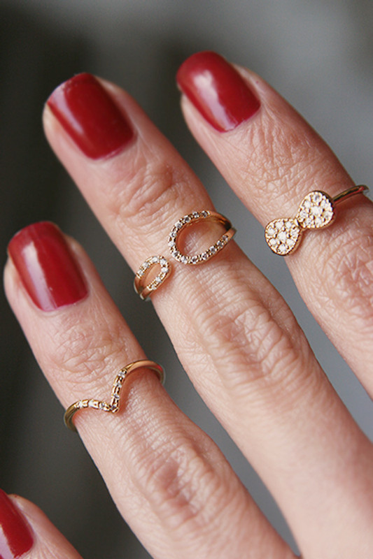 CZ Circle Embrace Midi Ring Wrap Gold from kellinsilver.com