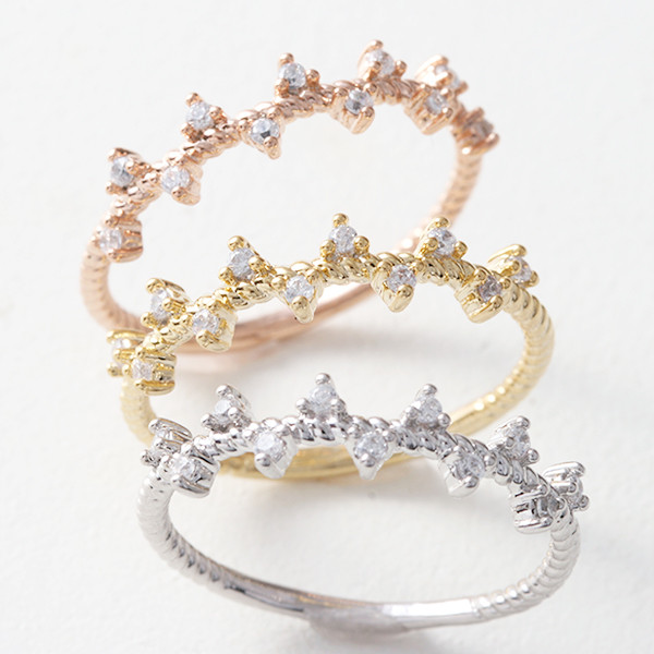 CZ Fancy Ring Rose Gold from kellinsilver.com