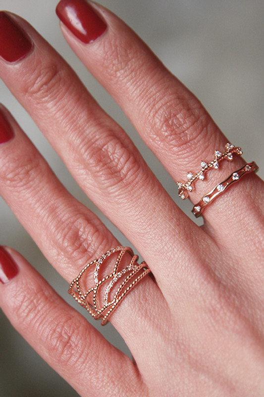 CZ Fancy Ring Rose Gold from kellinsilver.com