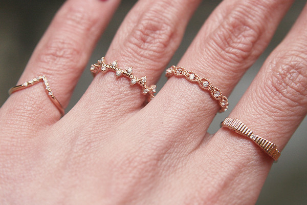 CZ Fancy Ring Rose Gold from kellinsilver.com