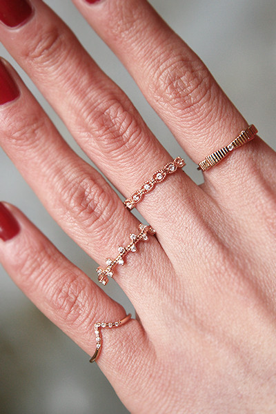 CZ Fancy Ring Rose Gold from kellinsilver.com
