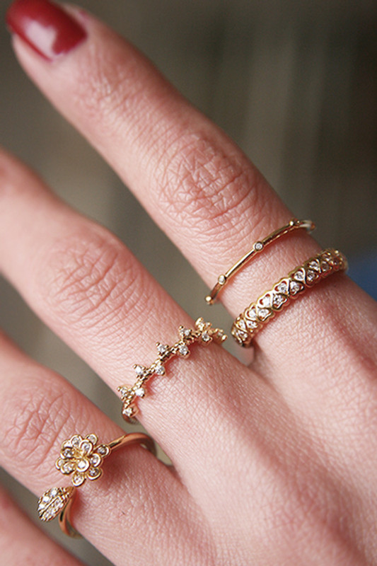 CZ Point Eternity Ring Gold from kellinsilver.com