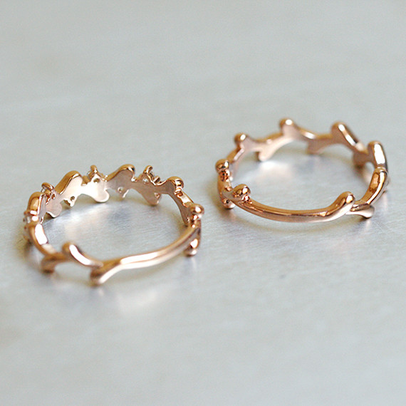 rose gold olive ring set of 2 from kellinsilver.com