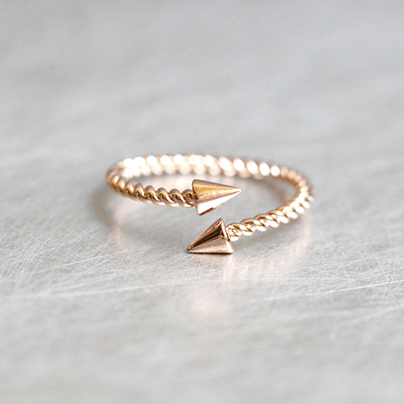 Rose Gold Spike Ring Sterling Silver from kellinsilver.com