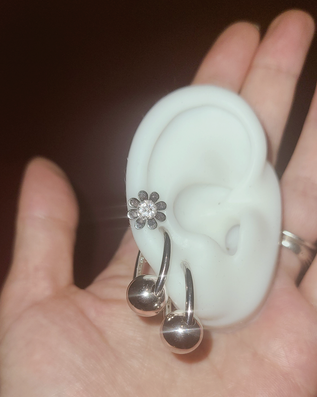 Sterling Silver Ball hinge hoop Earrings from kellinsilver.com