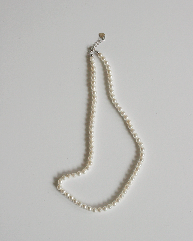 5mm Nucleus Pearl Beaded Necklace in Sterling Silver