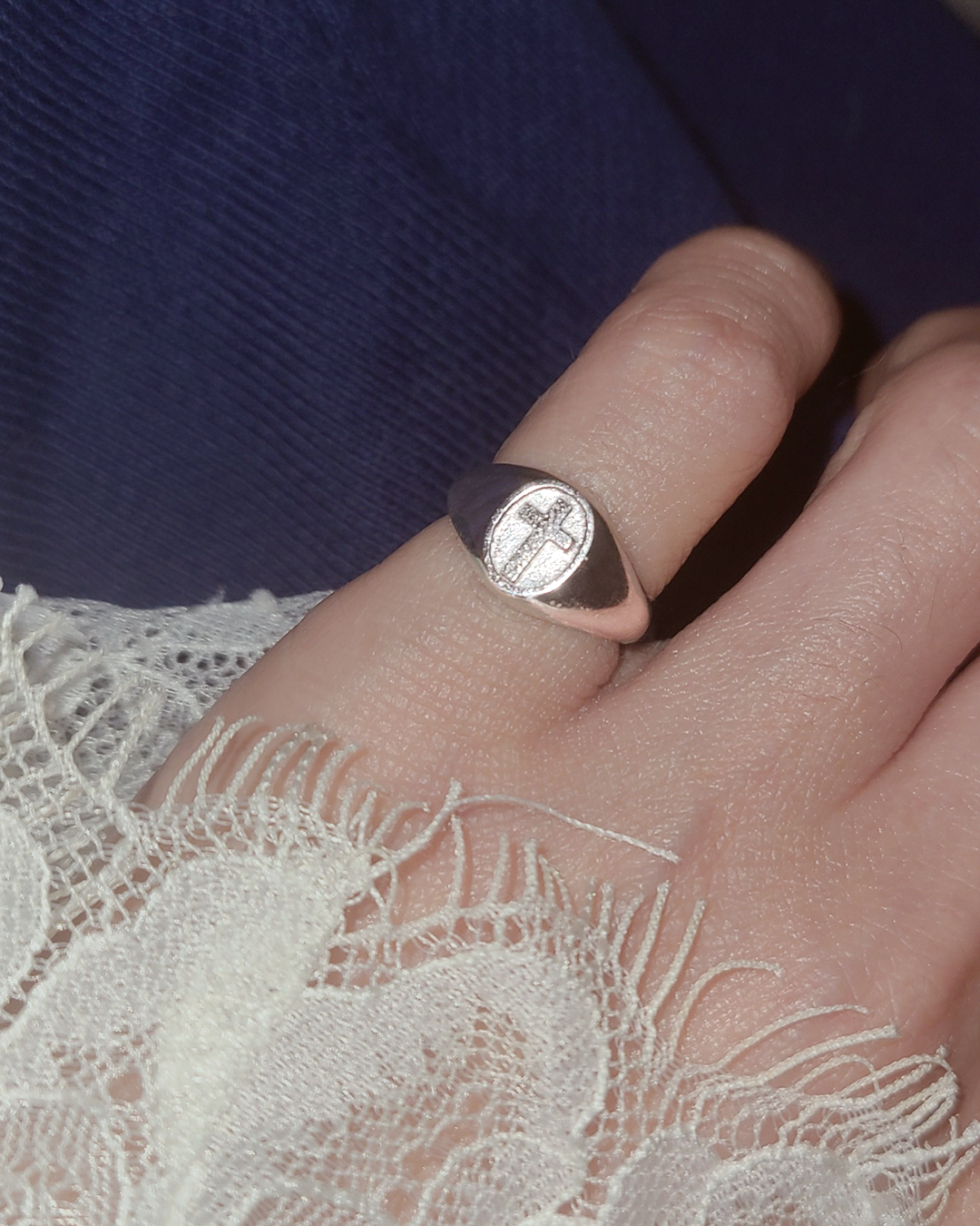 OX JEWELRY Silver Curve Pinky Ring 11号9号 OX JEWELRY Silver Curve
