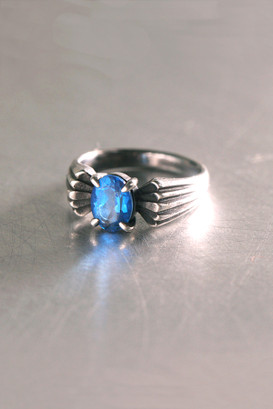 Blue Topaz Oxidized Silver Ring from kellinsilver.com