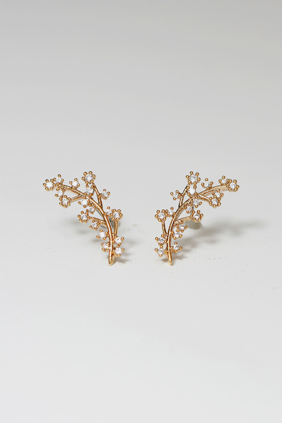 Rose Gold Olive Leaf Stud Earrings