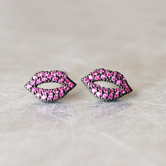 Kiss Valentines Earrings with choice of Swarovski Birthstone – Blackberry  Designs Jewelry