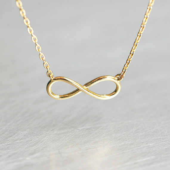 Gold Infinity Necklace - kellinsilver.com